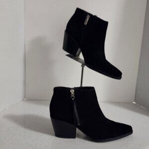 Sam Edelman black suede mini boots